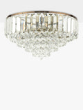 Laura Ashley Vienna crystal flush ceiling light antique brass, UK version