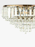 Laura Ashley Vienna crystal flush ceiling light antique brass, UK version