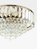 Laura Ashley Vienna crystal flush ceiling light antique brass, UK version