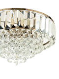 Laura Ashley Vienna crystal flush ceiling light antique brass, UK version