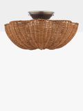Joules Braywick flush ceiling light natural rattan 35cm (British brand)