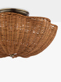 Joules Braywick flush ceiling light natural rattan 35cm (British brand)