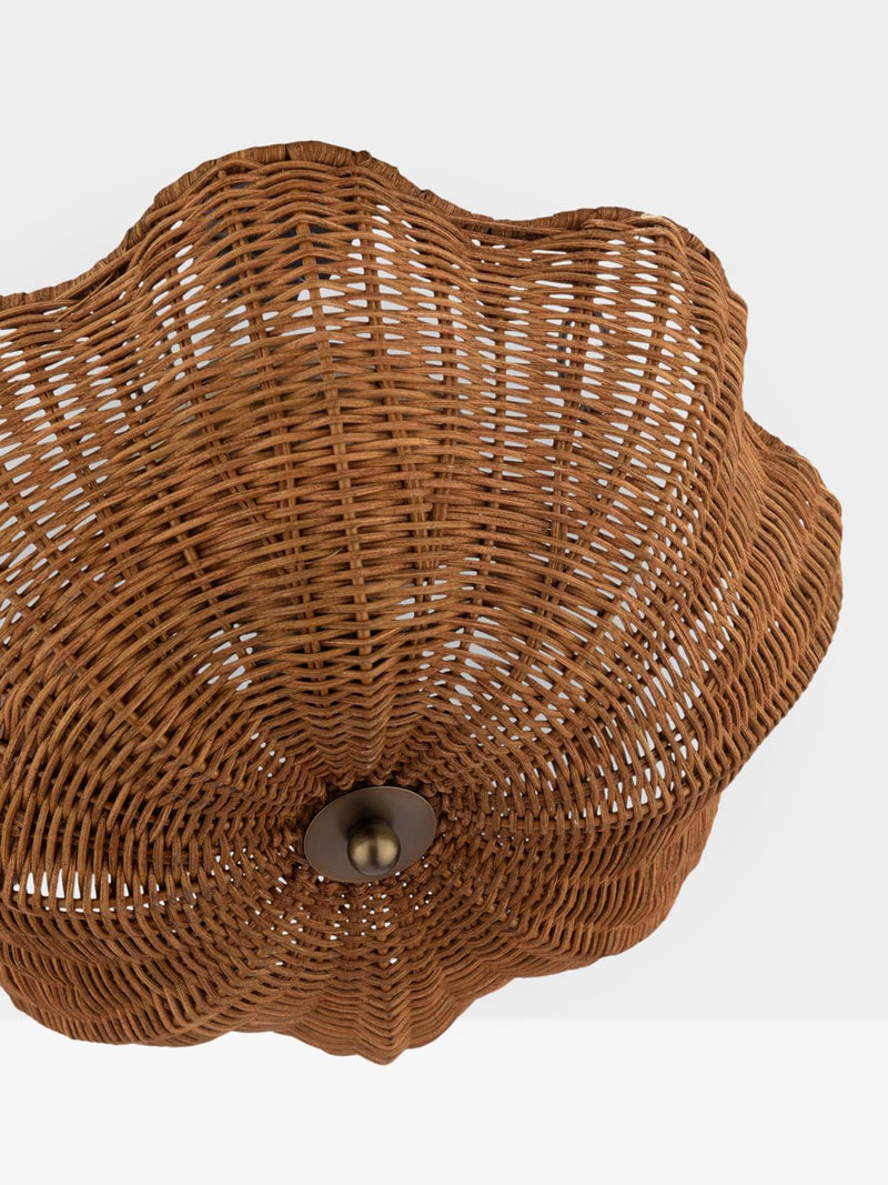 Joules Braywick flush ceiling light natural rattan 35cm (British brand)