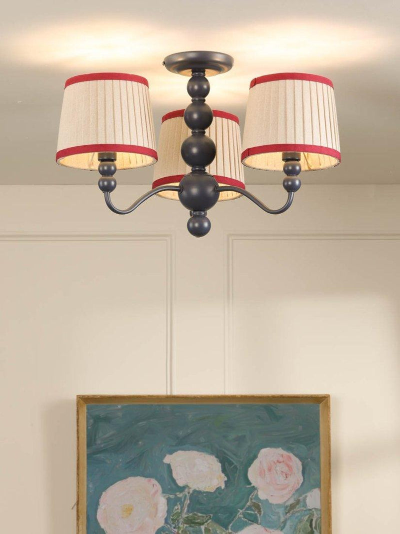 Joules Harewood semi flush ceiling light navy blue - British product