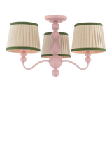 John Lewis Joules Harewood 3 Arm Semi Flush Pendant Ceiling Light, Pink- Buy online at McGrocer