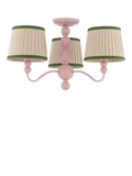 Joules Harewood pink 3-arm semi-flush ceiling light (British brand)