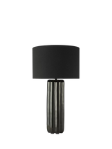 John Lewis Där Hebron Glazed Ceramic Base Table Lamp, Black- Buy online at McGrocer