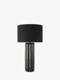 Där Hebron black glazed ceramic table lamp 58cm tall (British brand)