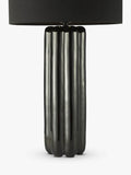 Där Hebron black glazed ceramic table lamp 58cm tall (British brand)