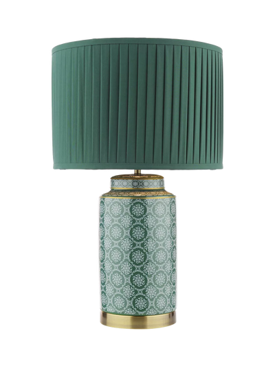 John Lewis Laura Ashley Knipton Ceramic Base Table Lamp, Green- Buy online at McGrocer