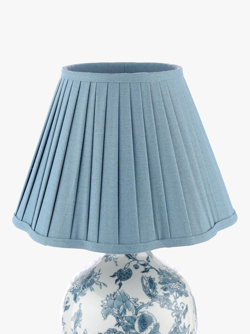 Laura Ashley blue floral ceramic table lamp, imported from the UK