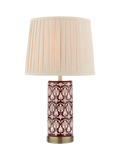Laura Ashley Medlock ceramic table lamp in plum (British brand)