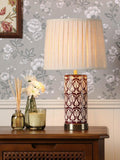 Laura Ashley Medlock ceramic table lamp in plum (British brand)