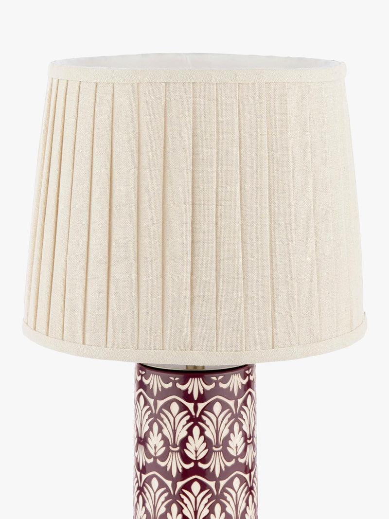 Laura Ashley Medlock ceramic table lamp in plum (British brand)