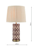 Laura Ashley Medlock ceramic table lamp in plum (British brand)