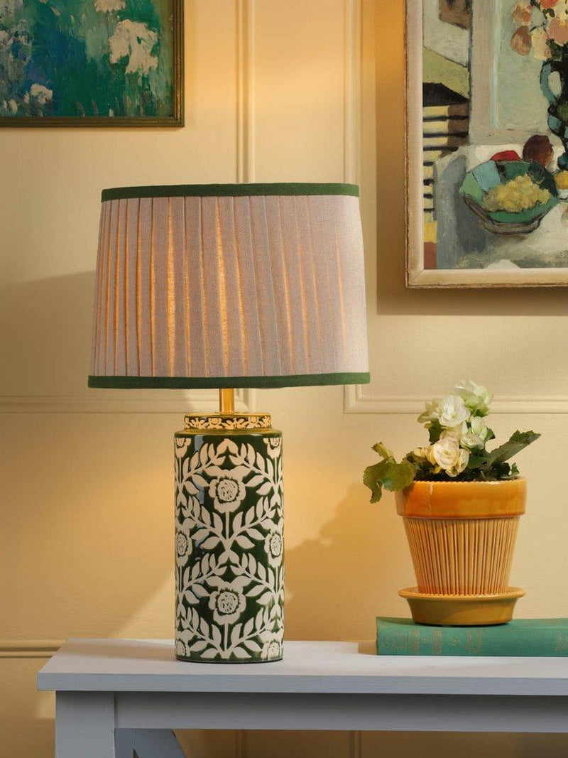 Joules Highclere glazed ceramic table lamp floral - British product
