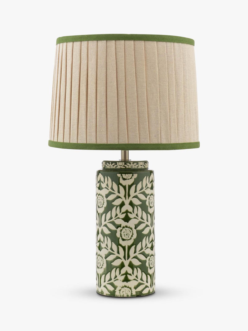 Joules Highclere glazed ceramic table lamp floral - British product