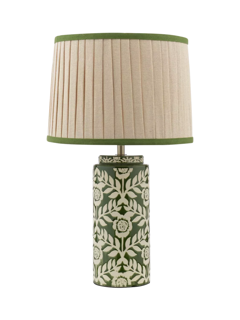 Joules Highclere glazed ceramic table lamp floral - British product