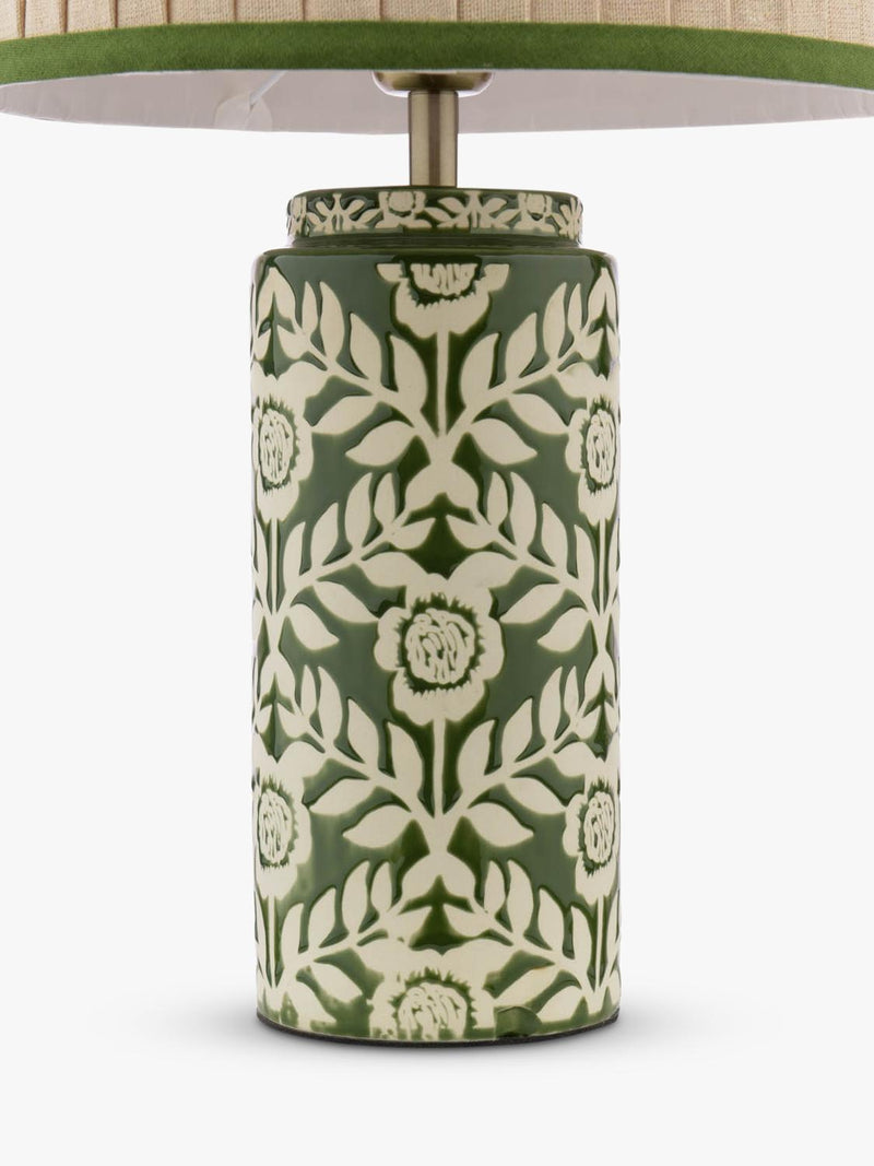 Joules Highclere glazed ceramic table lamp floral - British product