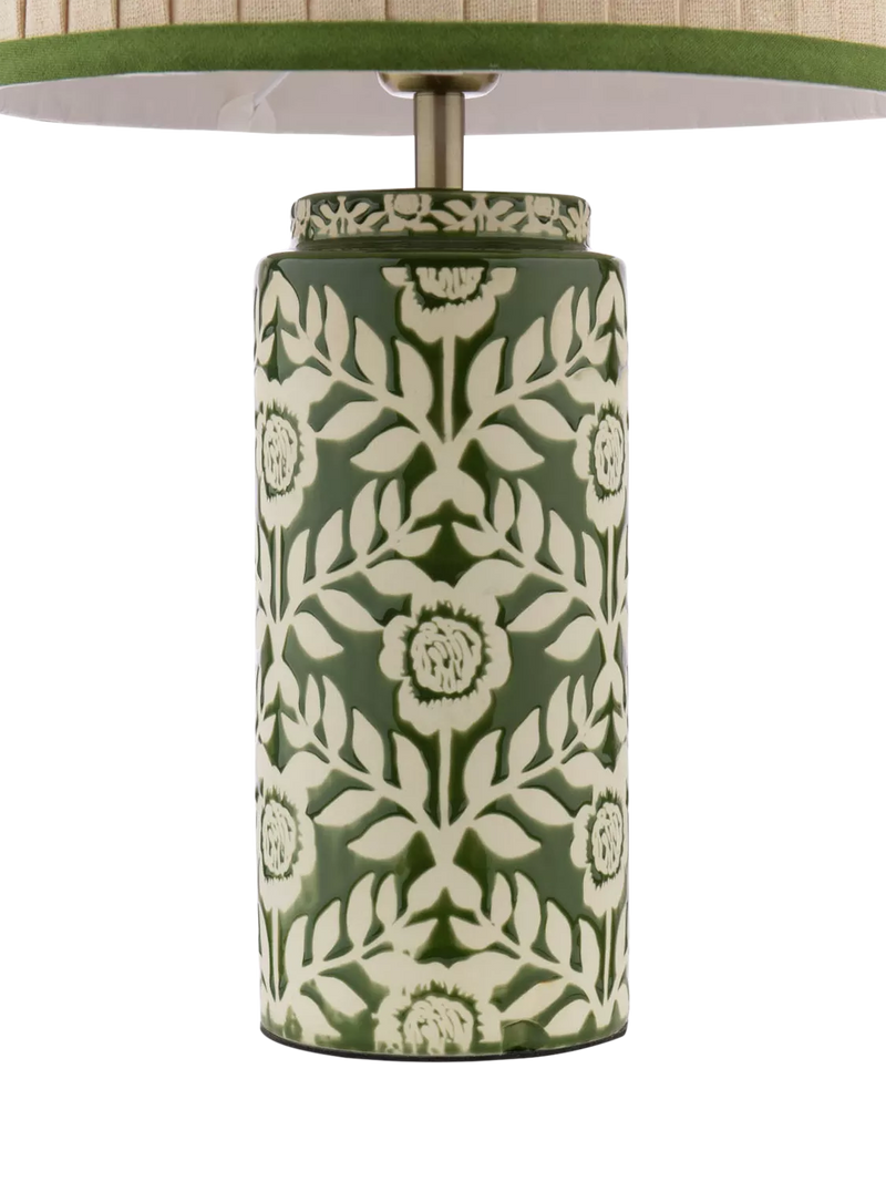 Joules Highclere glazed ceramic table lamp floral - British product