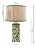 Joules Highclere glazed ceramic table lamp floral - British product