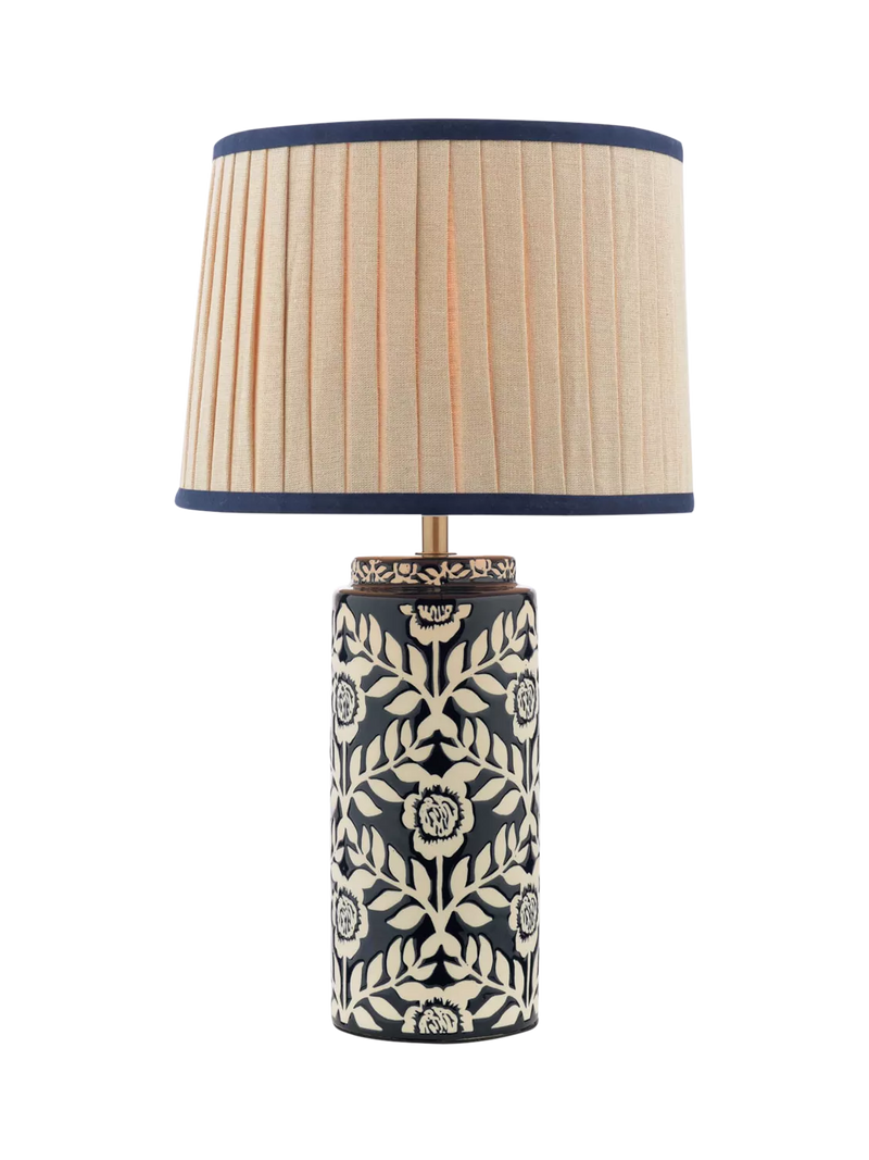 Joules Highclere table lamp navy blue (British brand)