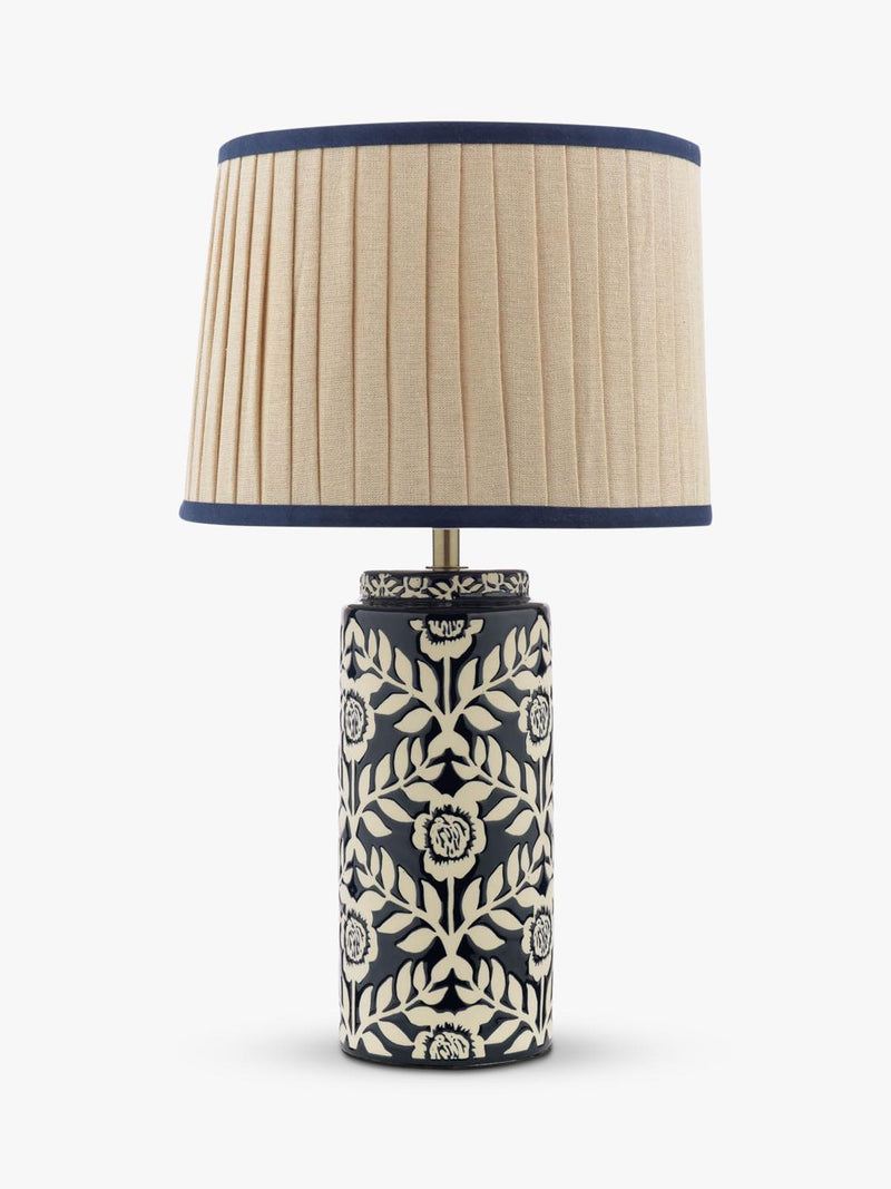 Joules Highclere table lamp navy blue (British brand)