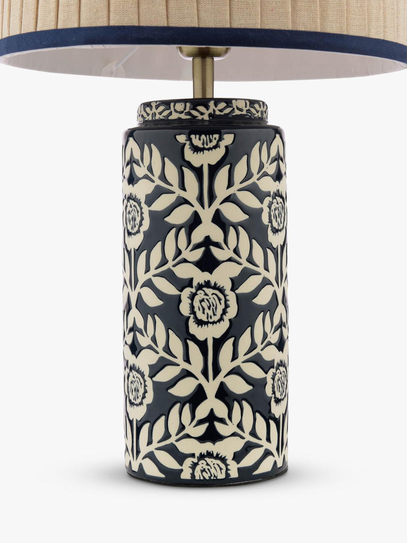 Joules Highclere table lamp navy blue (British brand)
