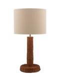 Joules Portree woven rattan table lamp natural finish, UK version