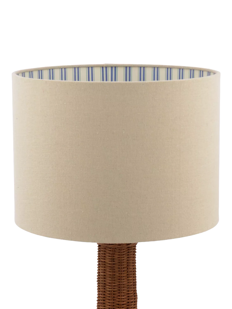 Joules Portree woven rattan table lamp natural finish, UK version