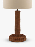 Joules Portree woven rattan table lamp natural finish, UK version