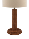 Joules Portree woven rattan table lamp natural finish, UK version