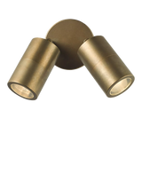 John Lewis Där Ortega Double Arm Outdoor Wall Light, Antique Brass- Buy online at McGrocer