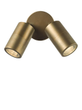 Där Ortega double arm wall light antique brass, imported from the UK