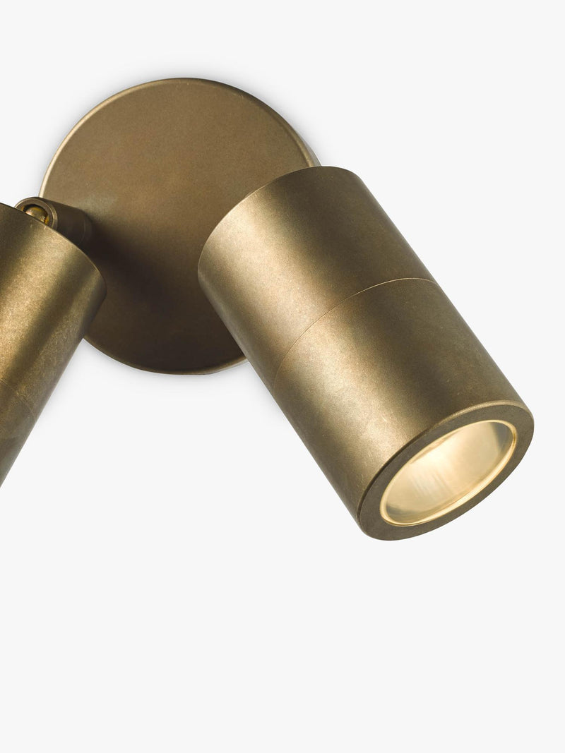 Där Ortega double arm wall light antique brass, imported from the UK