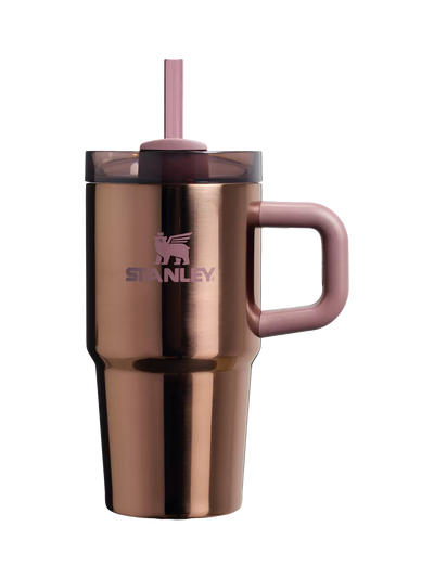 John Lewis Stanley Quencher Stainless Steel FlowState Tumbler 600ml Polished Rose Gold- Buy online at McGrocer