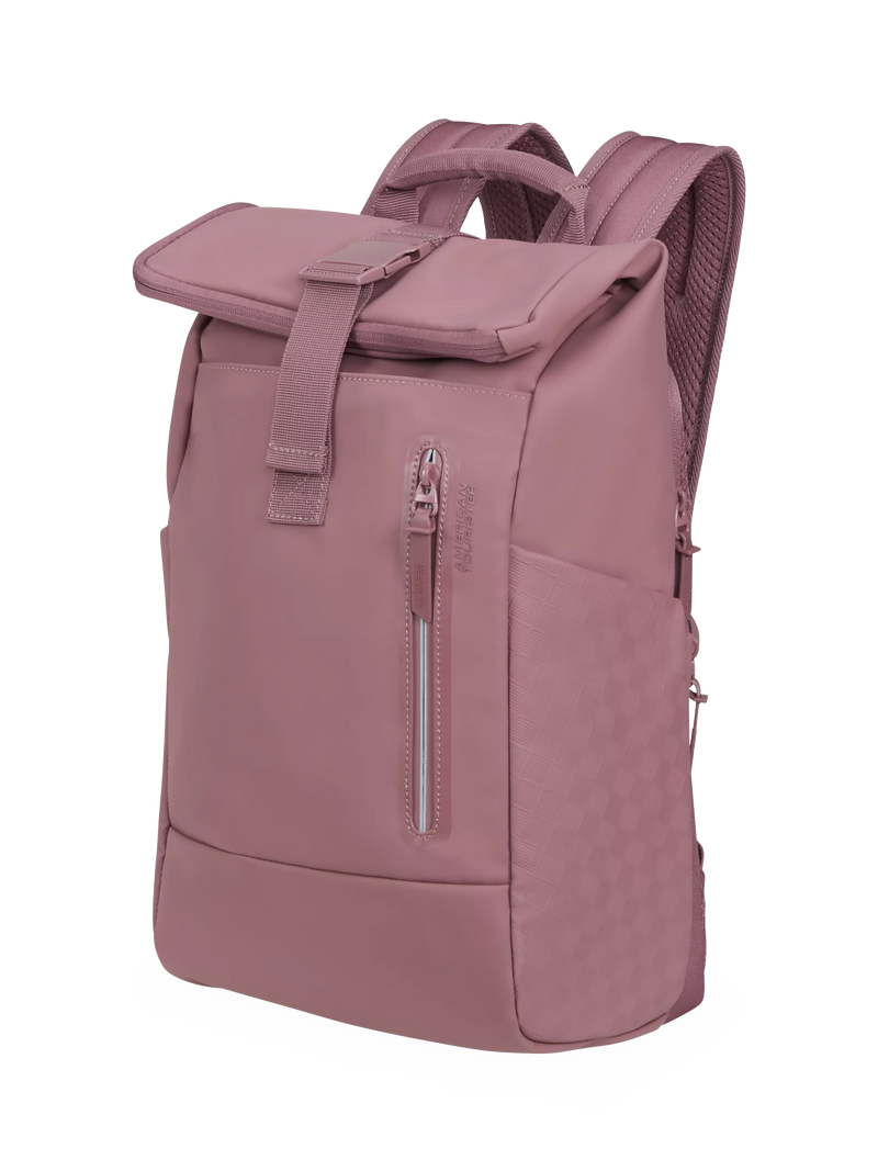 American Tourister roll top backpack mauve 22.5L, imported from the UK