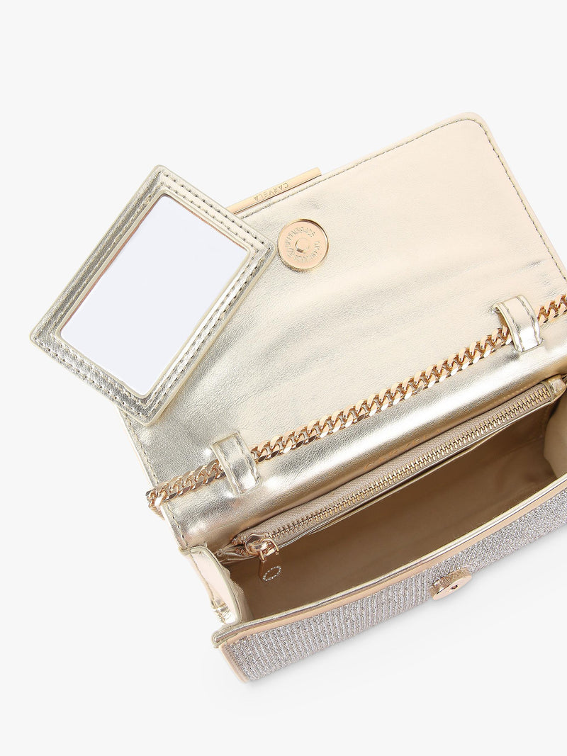 Carvela gold embellished clutch bag - British product
