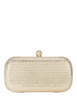 John Lewis Carvela Cecilia Hard Clutch Bag, Gold- Buy online at McGrocer