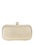 Carvela Cecilia hard clutch bag in gold, imported from the UK
