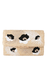 John Lewis Carvela Giorgia Flower Clutch Bag, Black/Multi- Buy online at McGrocer