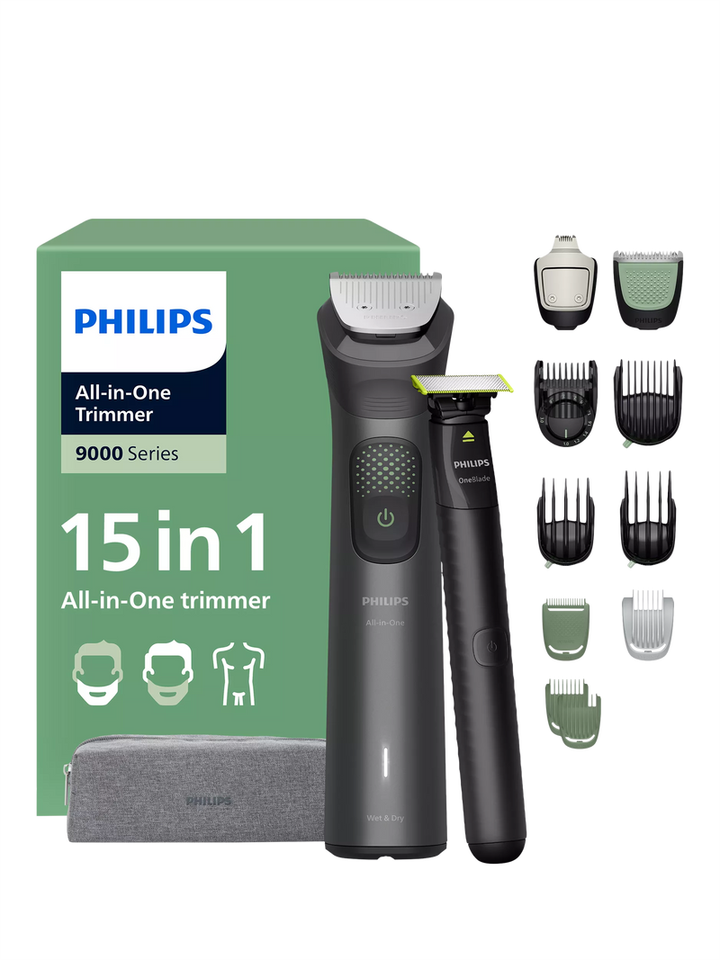 Philips 9000 Multigroom 15-in-1 trimmer in grey, UK version