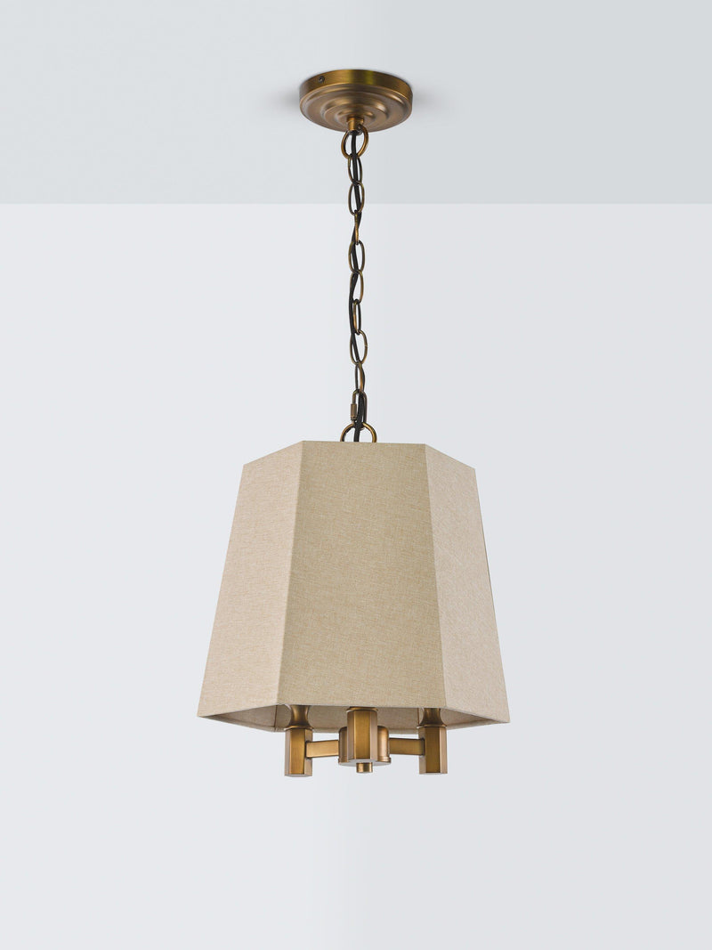 John Lewis Winchester hexagon ceiling light oatmeal, imported from the UK