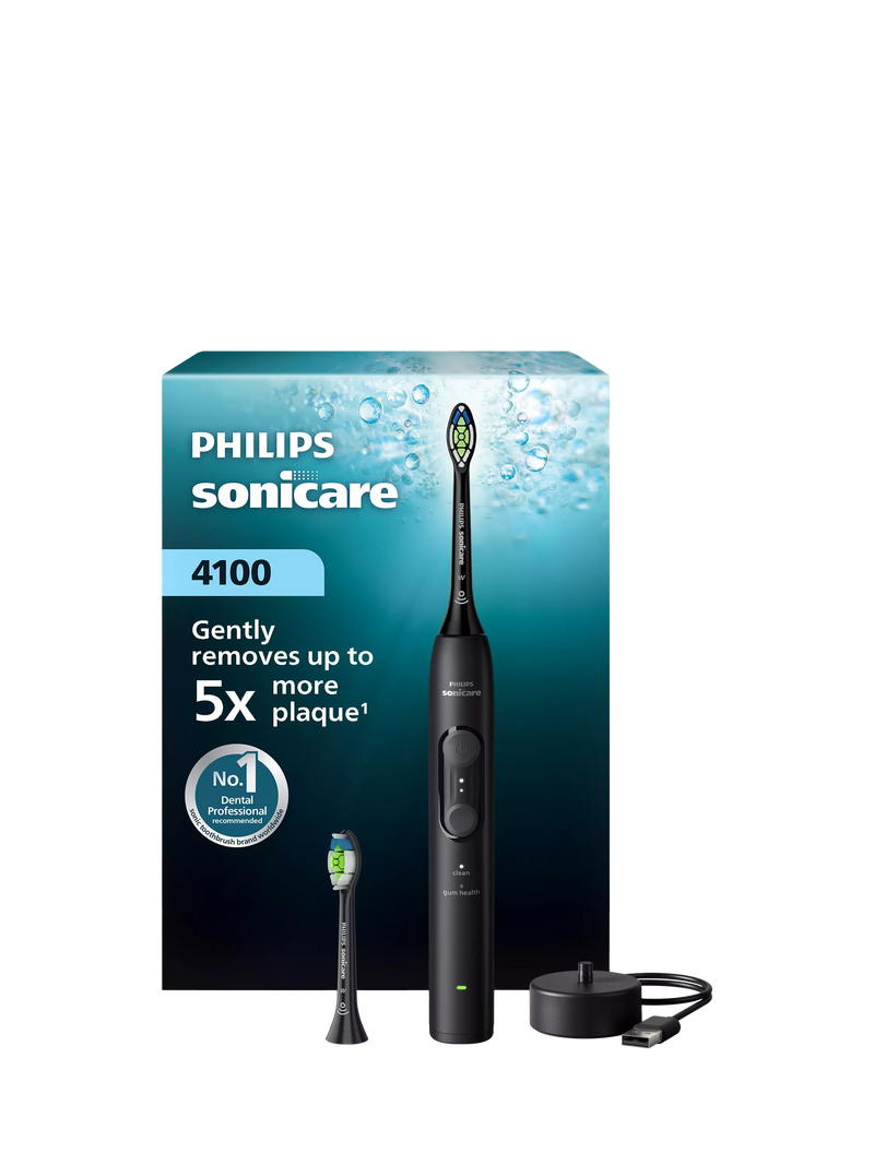 Philips Sonicare 4100 electric toothbrush black, imported from the UK