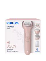 John Lewis Philips Series 9000 Cordless Wet & Dry Epilator with ProGuide Technology, Peach- Buy online at McGrocer