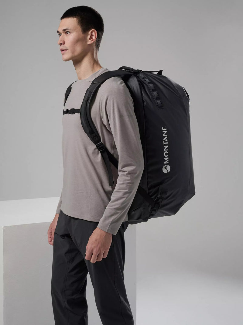 Montane Transition 100L Duffel Bag Black, imported from the UK