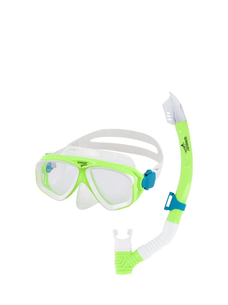 Speedo adventure mask and snorkel set Green Gecko (British brand)
