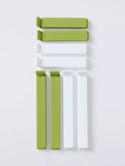 John Lewis John Lewis Food Bag Seal Clips, Pack of 8, Green/White- Buy online at McGrocer
