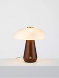 John Lewis Semla Touch Table Lamp, Walnut Wood Effect