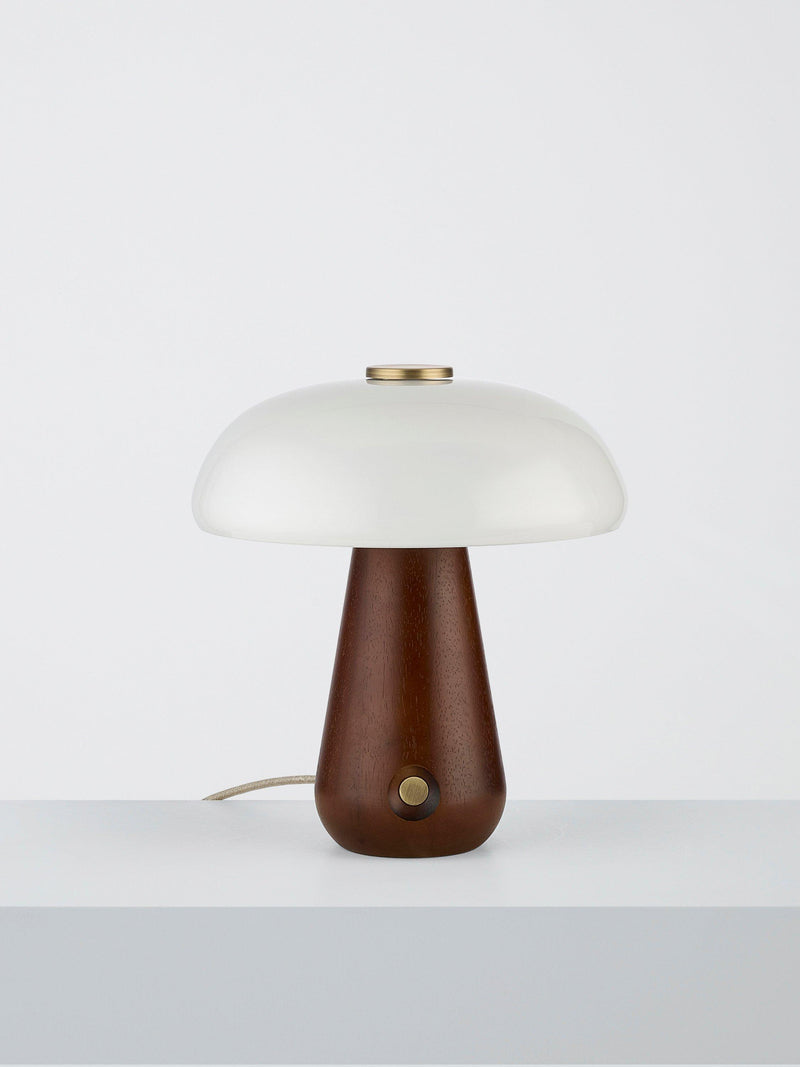 John Lewis Semla touch table lamp walnut wood effect (British brand)